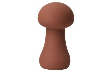 Коричневый перезаряжаемый клиторальный стимулятор-грибочек Mushroom