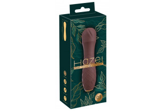 Коричневый вибратор-жезл Hazel 01 - 14 см.