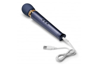 Cиний вибратор Le Wand Petite Rechargeable Vibrating Massager - 25 см.