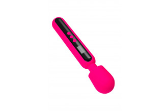 Ярко-розовый wand-вибратор Mashr - 23,5 см.