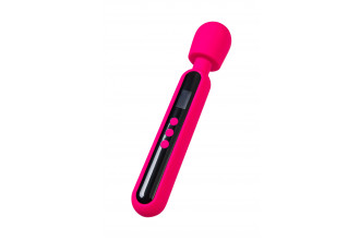 Ярко-розовый wand-вибратор Mashr - 23,5 см.