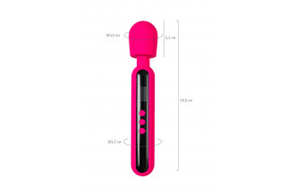Ярко-розовый wand-вибратор Mashr - 23,5 см.
