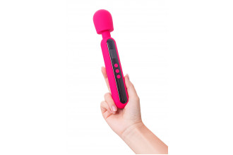 Ярко-розовый wand-вибратор Mashr - 23,5 см.