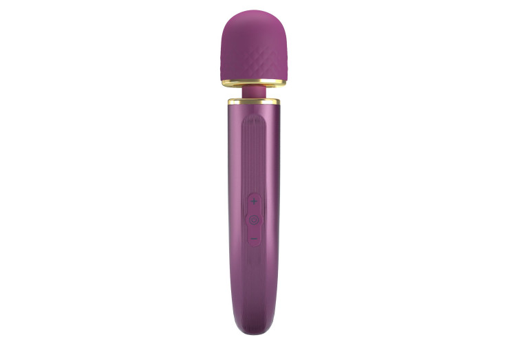 Фиолетовый вибромассажер Power Wand - 24 см.