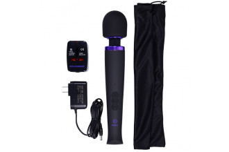 Черный жезловый вибромассажёр Merci Power Wand