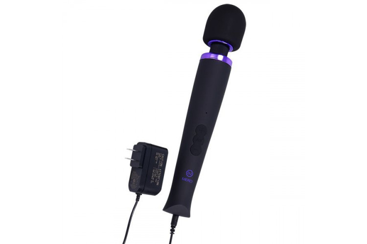 Черный жезловый вибромассажёр Merci Power Wand