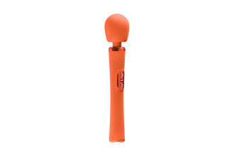 Оранжевый жезловый вибромассажер Vim Vibrating Wand - 31,3 см.