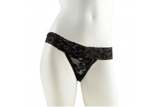 Трусики с силиконовым вибратором Limited Edition Black размера Plus Size