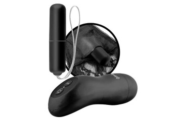 Трусики с силиконовым вибратором Limited Edition Black размера Plus Size