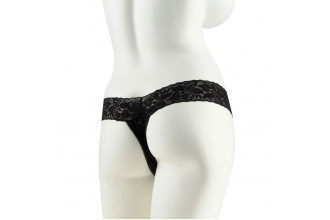Трусики с силиконовым вибратором Limited Edition Black размера Plus Size