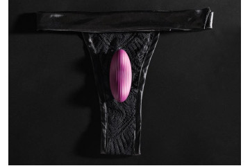 Фиолетовый клиторальный стимулятор Edeny с управлением через приложение