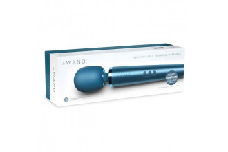Бирюзовый перезаряжаемый жезловый вибратор Le Wand с 20 режимами