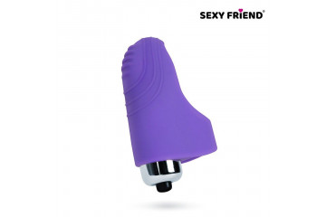 Фиолетовая вибронасадка на палец