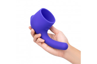 Фиолетовая насадка для wand-вибромассажера Deluxe Silicone G-Spot Wand Attachment