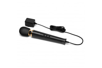Черный проводной вибратор Le Wand Petite Vibrating Massager - 25 см.