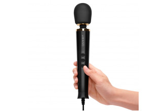 Черный проводной вибратор Le Wand Petite Vibrating Massager - 25 см.