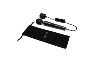 Черный проводной вибратор Le Wand Petite Vibrating Massager - 25 см.