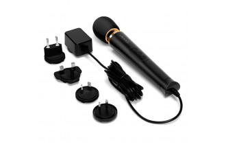 Черный проводной вибратор Le Wand Petite Vibrating Massager - 25 см.