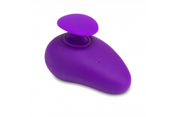 Фиолетовый клиторальный вибромассажер Palm Sense