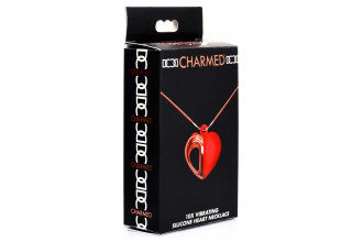 Красное ожерелье с подвеской-вибратором 10X Vibrating Silicone Heart Necklace