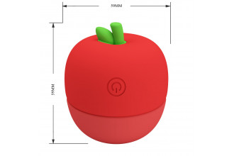 Красный клиторальный стимулятор в форме яблочка Apple Secret