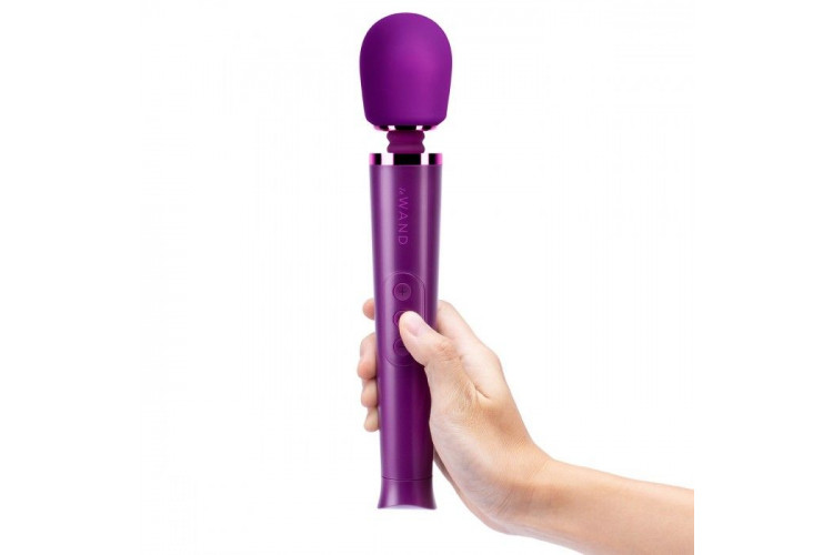 Фиолетовый жезловый мини-вибратор Le Wand Petite c 6 режимами вибрации