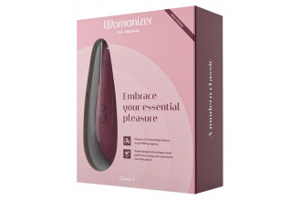 Бордовый бесконтактный стимулятор клитора Womanizer Classic 2