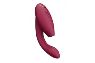 Бордовый бесконтактный клиторальный стимулятор Womanizer Duo 2