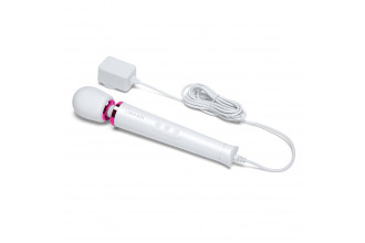 Белый проводной вибратор Le Wand Petite Vibrating Massager - 25 см.