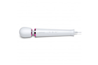 Белый проводной вибратор Le Wand Petite Vibrating Massager - 25 см.
