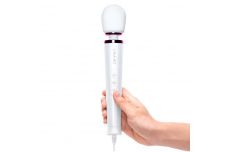 Белый проводной вибратор Le Wand Petite Vibrating Massager - 25 см.