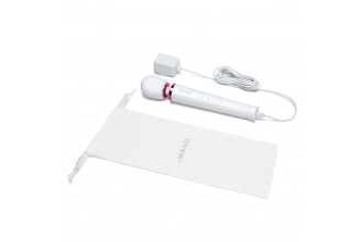 Белый проводной вибратор Le Wand Petite Vibrating Massager - 25 см.