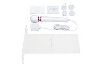Белый проводной вибратор Le Wand Petite Vibrating Massager - 25 см.
