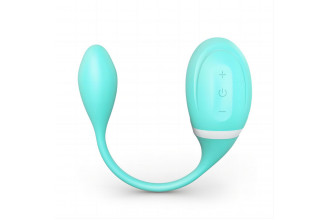 Мятный вакуумный вибростимулятор Tadpole Vibrating Dual Stimulation с виброхвостиком