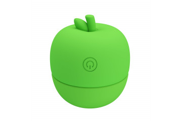 Зеленый клиторальный стимулятор в форме яблочка Apple Secret