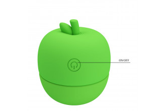 Зеленый клиторальный стимулятор в форме яблочка Apple Secret
