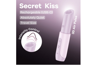 Сиреневый вакуумный стимулятор Secret Kiss