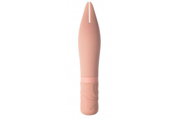 Бежевый мини-вибратор BonBon’s Powerful Spear - 15,2 см.