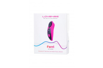 Розово-черный вибростимулятор в трусики Lovense Ferri