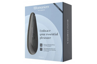 Черный бесконтактный стимулятор клитора Womanizer Classic 2