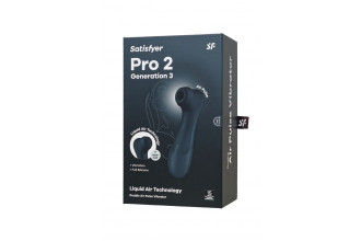 Черный вакуумный стимулятор клитора Satisfyer Pro 2 Generation 3