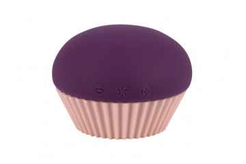 Фиолетовый вакуум-волновой вибратор в форме капкейка