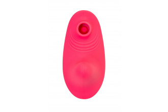 Розовый вибровкладыш в трусики с вакуум-волновой стимуляцией Xiari