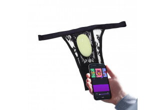 Зеленый вибромассажер в трусики Magic Motion Nyx - 8,8 см.