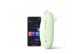 Зеленый вибромассажер в трусики Magic Motion Nyx - 8,8 см.