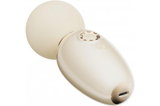 Бежевый мини-вибратор с функцией нагрева Ava Бежевый мини-вибратор с функцией нагрева Ava