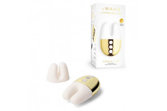 Белый вибратор с ушками Le Wand Double Vibe
