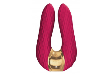 Малиновый двойной вибростимулятор AIKO с двумя моторами