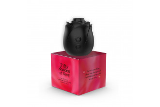 Черный клиторальный стимулятор Black Rose Silicone Clitoral Suction