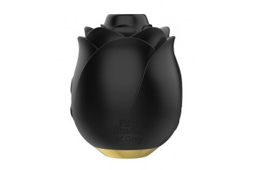 Черный клиторальный стимулятор Black Rose Silicone Clitoral Suction
